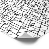 Geometric Grid Coloring Page Decoupage Template Poster (Hoek)