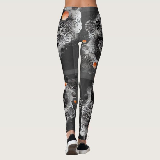 Geometric Grid Funk, gedrukte Leggings (Achterkant)