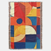 Geometric Harmony: Artful Design Deken (Voorkant Verticaal)