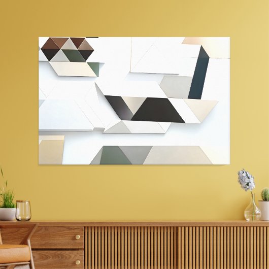 Geometric Harmony Canvas Afdruk (Insitu (Woonkamer))