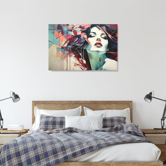 Geometric Harmony Canvas Afdruk (Insitu (Slaapkamer))