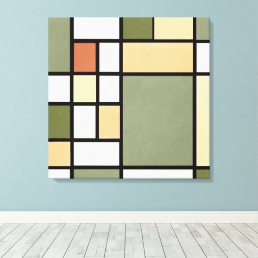 Geometric Harmony – Earth Zen Canvas Print (Insitu (Houten vloer))