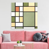 Geometric Harmony – Earth Zen Canvas Print (Insitu (Woonkamer))
