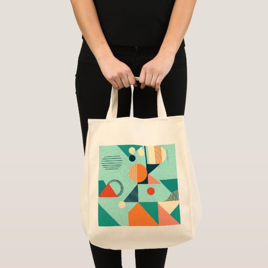 Geometric Harmony Grocery Tas (Voorkant (product))