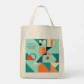 Geometric Harmony Grocery Tas (Achterkant)