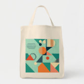 Geometric Harmony Grocery Tas (Voorkant)
