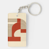 Geometric Harmony in Minimalist Shapes Sleutelhanger (achterkant)