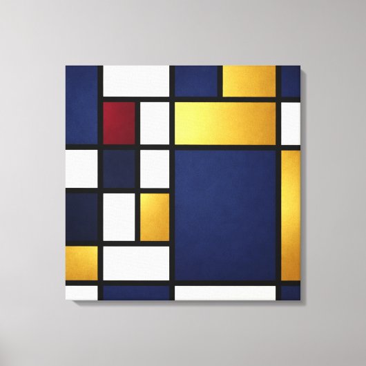 Geometric Harmony – Midnight Luxury Canvas Print (Voorkant)