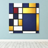 Geometric Harmony – Midnight Luxury Canvas Print (Insitu (Houten vloer))