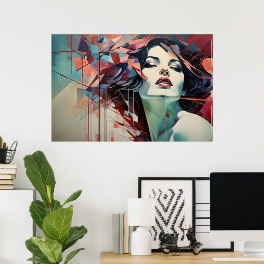 Geometric Harmony Poster (Thuiskantoor)