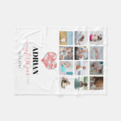 Geometric Heart Baby's eerste jaar Foto collage Fleece Deken (Voorkant (Horizontaal))