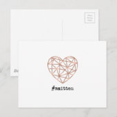 Geometric Heart Smiten Briefkaart (Voorkant / Achterkant)