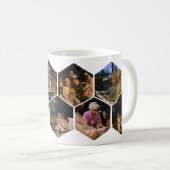 Geometric Hexagon Photo Collage Coffee Mug Koffiemok (Voorkant rechts)