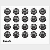 Geometric Holiday Sparkle Black Ronde Sticker (Vel)