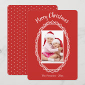 Geometric Holiday Sparkle Photo met kerstkaart Kaart (Voorkant / Achterkant)