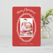 Geometric Holiday Sparkle Photo met kerstkaart Kaart (Staand voorkant)