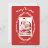 Geometric Holiday Sparkle Photo met kerstkaart Kaart (Voorkant)