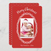 Geometric Holiday Sparkle Photo met kerstkaart