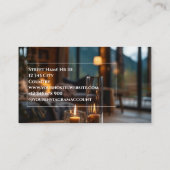 Geometric Hostel Foto Zwarte kamer asymmetrisch Visitekaartje (Achterkant)