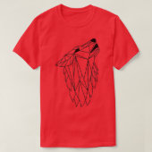 Geometric Howling Wild Wolf T-shirt (Design voorkant)