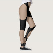 Geometric Huge Spoelt elke kleur op zwart Leggings (Rechts)