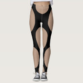 Geometric Huge Spoelt elke kleur op zwart Leggings (Voorkant)