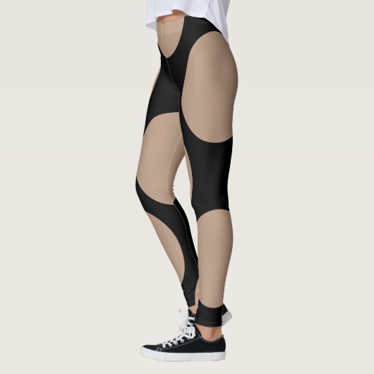 Geometric Huge Spoelt elke kleur op zwart Leggings (Links)