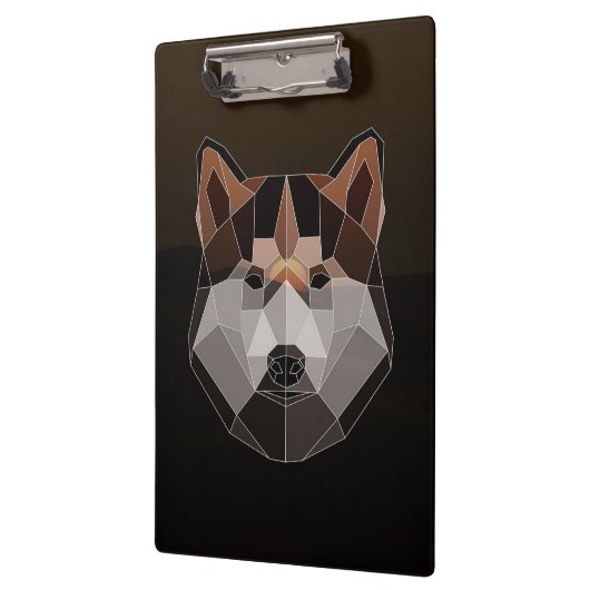 Geometric Husky Canvas Klembord (Links)