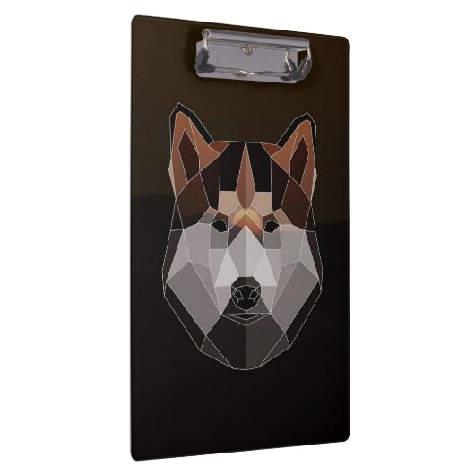 Geometric Husky Canvas Klembord (Rechts)