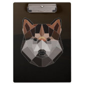 Geometric Husky Canvas Klembord (Voorkant)