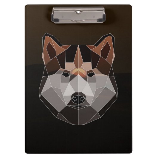 Geometric Husky Canvas Klembord (Voorkant)