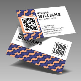 Geometric Interlocking Pattern Real Estate Visitekaartje