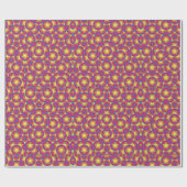 Geometric Kaleidoscopic Mandala Yellow and Pink Cadeaupapier (Vlak)