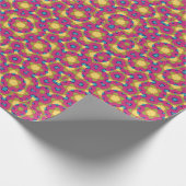 Geometric Kaleidoscopic Mandala Yellow and Pink Cadeaupapier (Hoek)