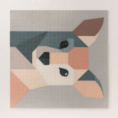Geometric Kangaroo Portrait Minimalist  Legpuzzel (Horizontaal)