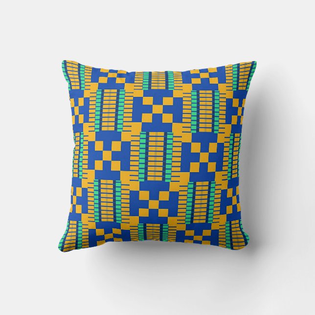 Geometric Kente pattern Kussen (Achterkant)