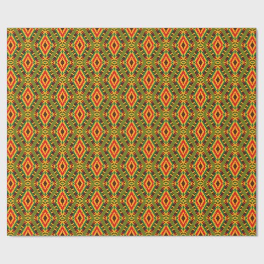 Geometric Kente Pattern Wrapping Paper Cadeaupapier (Vlak)