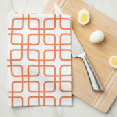 Geometric Kitchen Towel \ Celosia Oranje Theedoek (Quarter Fold)