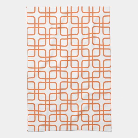 Geometric Kitchen Towel \ Celosia Oranje Theedoek (Verticaal)