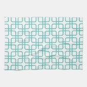 Geometric Kitchen Towel \ Turquoise Theedoek (Horizontaal)