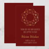 Geometric Krans Zakelijk Feestdagenkaart (Voorkant / Achterkant)