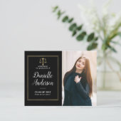 Geometric Law School afstuderen aankondiging Briefkaart (Staand voorkant)