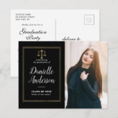 Geometric Law School afstuderen aankondiging Briefkaart (Voorkant / Achterkant)