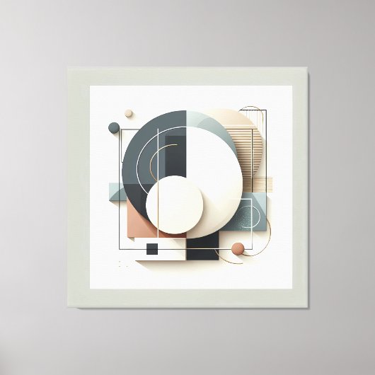 Geometric Layered Harmony Canvas Afdruk (Voorkant)