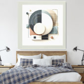 Geometric Layered Harmony Canvas Afdruk (Insitu (Slaapkamer))