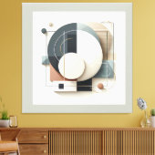 Geometric Layered Harmony Canvas Afdruk (Insitu (Woonkamer))