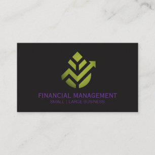 Geometric Leaf Finance Logo Visitekaartje