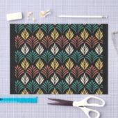 Geometric Leaf Pattern, Geometric Leaves Pattern Tissuepapier (Craft)