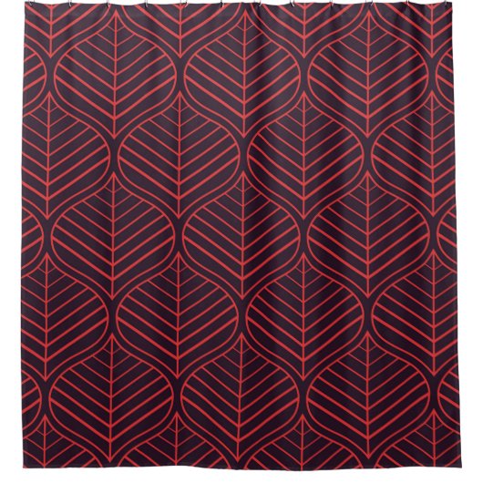 Geometric leaves seamless pattern. Abstract textur Douchegordijn (Voorkant)