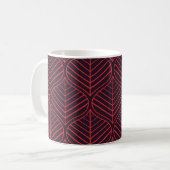 Geometric leaves seamless pattern. Abstract textur Koffiemok (Voorkant links)
